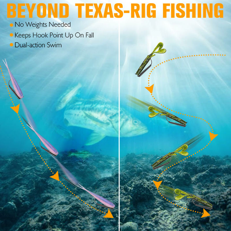 CHEERY Anti-snag Ozark Rig Micro Jig Head Hooks, Snag Resistant Ozark Jig for Outdoor Rock Fishing – Fishhook – view 4