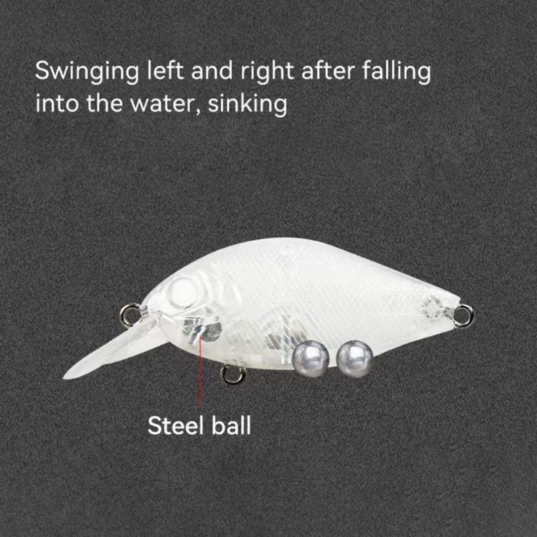 New Unpainted Fishing Lure 6.8cm/7g ABS Body Transparent Blank Lures River Lake Outdoor DIY Artificial Hard Bait Accessories – Crankbait – view 2