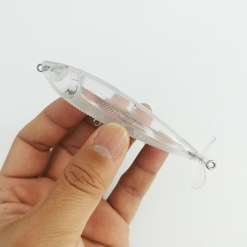 CHEERY 10cm 10g Double Leaf Tractor Pencil Lure for Salmon & Marlin Midwater/Topwater ABS Transparent Body No Hooks – Hard Lure – view 5