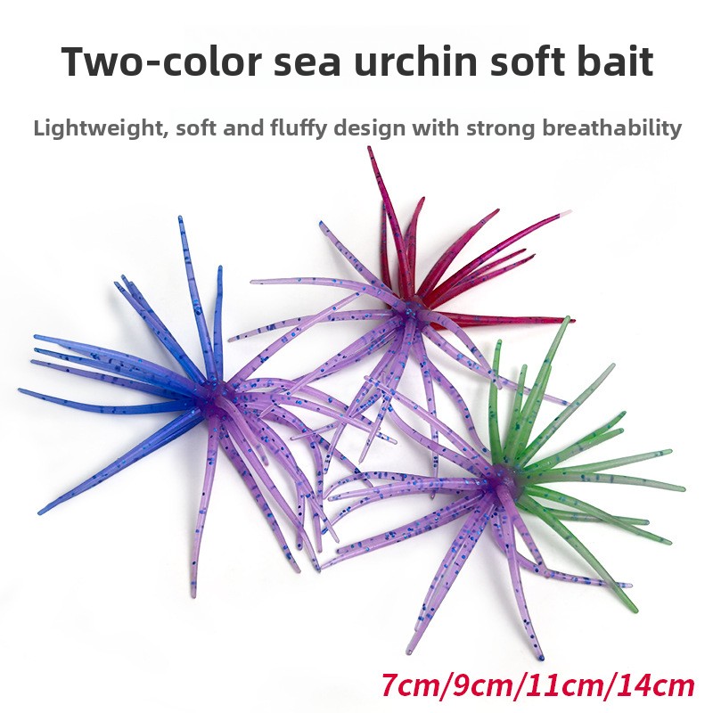 Cheery Bait Sea Urchin Soft PVC Printed Artificial Fish for Carp Bass Mandarin Tilapia-Fly Fishing Topwater/Midwater Lure – Soft Lure – view 4