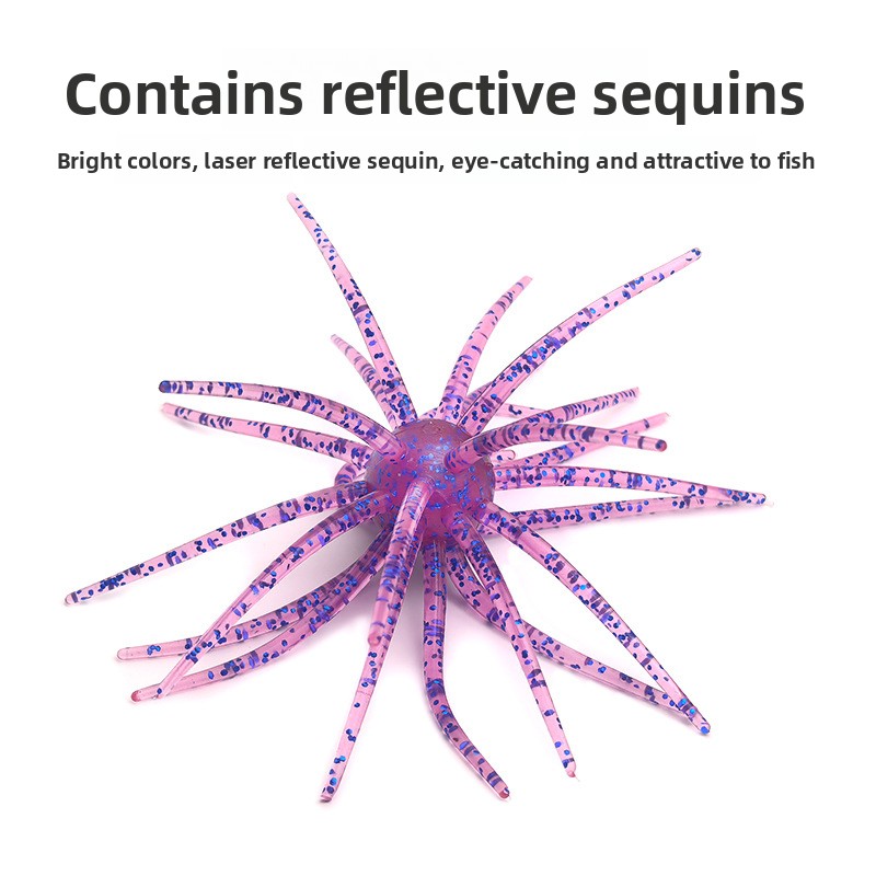 CHEERY Floating Bionic Crankbait Lifelike Sea Urchin-Shaped Soft Lure Black-Pit Wild-Water Mandarin Fish Bait Cross-Border – Soft Lure – view 2