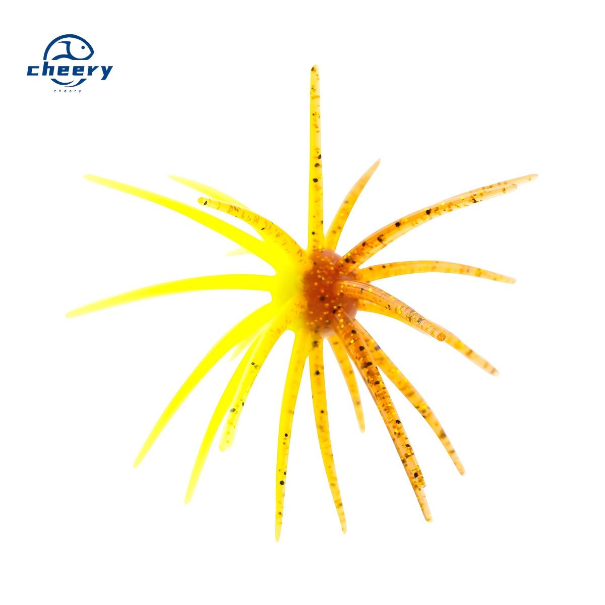 Cheery Sea Urchin Printed PVC Artificial Soft Bait for Topwater & Midwater Float Fishing Target Species Bass Snapper Marlin – Soft Lure – view 1