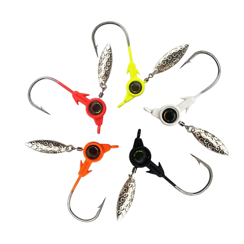CHEERY New Arrival Colorful Big Eye Jig Head with Spinning Blade, 3.5g 5g 7g 10g Fishing Jig Hooks Wholesale – Fishhook – view 1