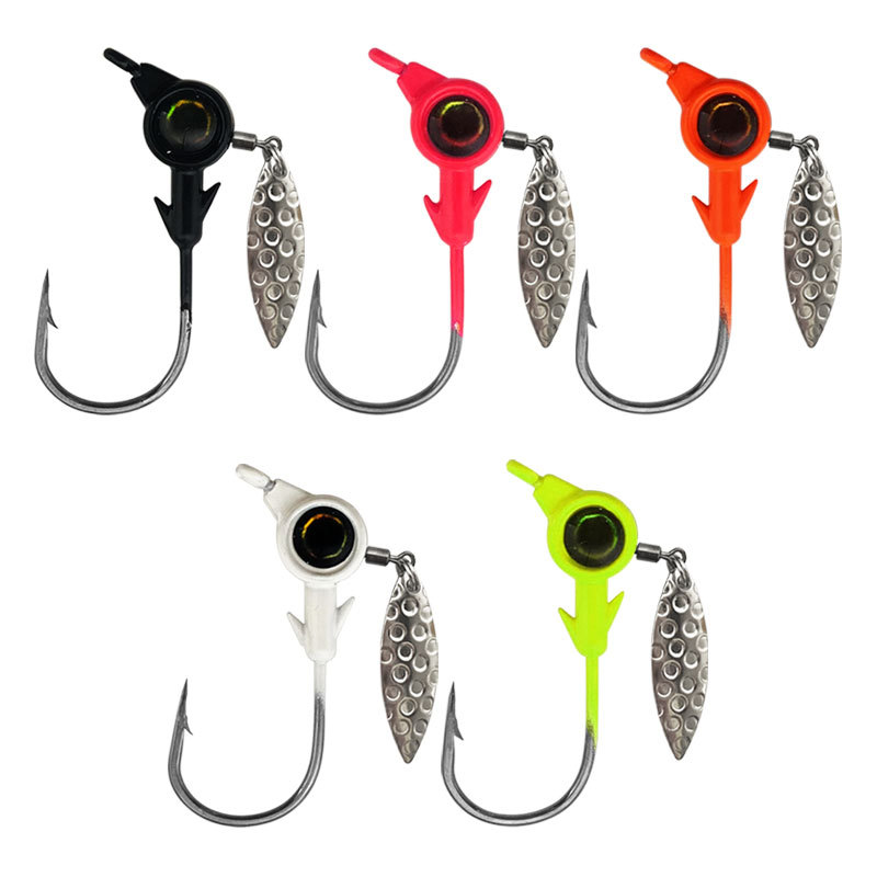 CHEERY New Arrival Colorful Big Eye Jig Head with Spinning Blade, 3.5g 5g 7g 10g Fishing Jig Hooks Wholesale – Fishhook – view 4