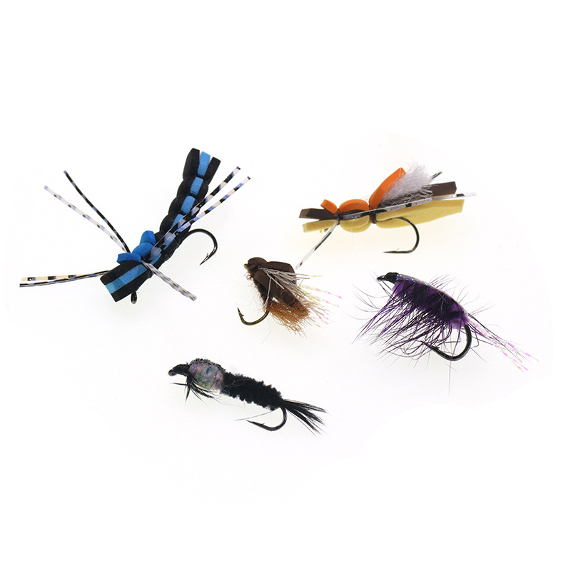 CHEERY New Arrival Cross-border Fly Fishing Lure Set, Bionic Insect Nymph & Dry Flies with Tungsten Bead Head, Equipped Fly Box – Hard Lure – view 2