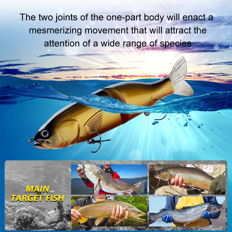 Floating 79.5g Bionic 2-Segment Minnow Hard Lure Artificial Fishing Tackle Bait – Hard Lure – view 5