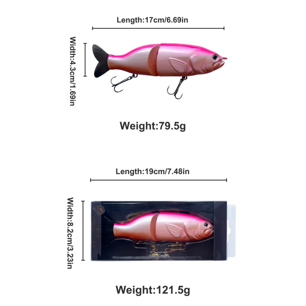 Floating 79.5g Bionic 2-Segment Minnow Hard Lure Artificial Fishing Tackle Bait – Hard Lure – view 4
