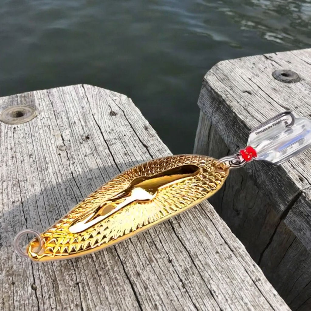 Long Cast Leech Spoon Lure with Feather Treble Hook, Freshwater Artificial Bait for Topmouth Culter, Mandarin Fish and Bass – Spoon & Spinner – view 5