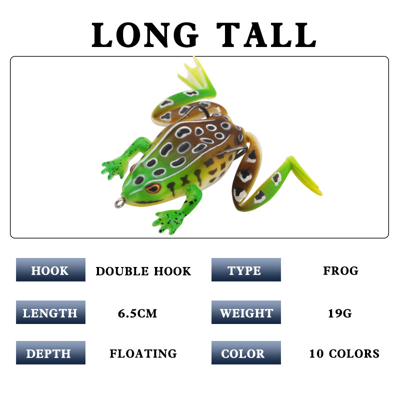 New Cross-border Soft Toad Frog Lure 6.5cm 19g with Premium Storage Box, Artificial Bait for Snakehead Fishing – Fishing Lure – view 3