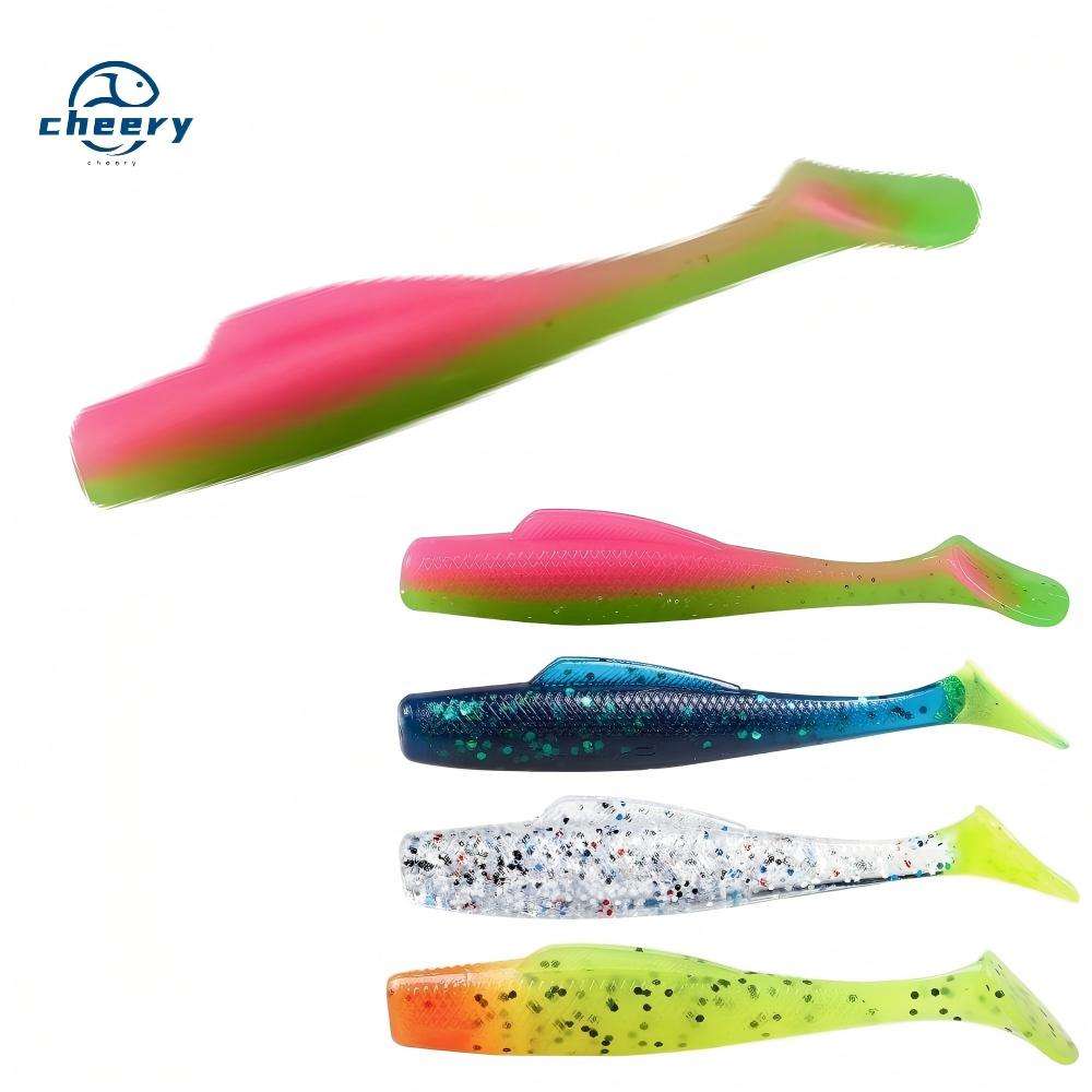 Cheery Wholesale Price 6pcs/Set Soft Artificial Silicone Material 8cm 4.8g Tail Soft Plastics Fishing Lures Jig Soft Baits Baits – Worms & Grubs – view 1