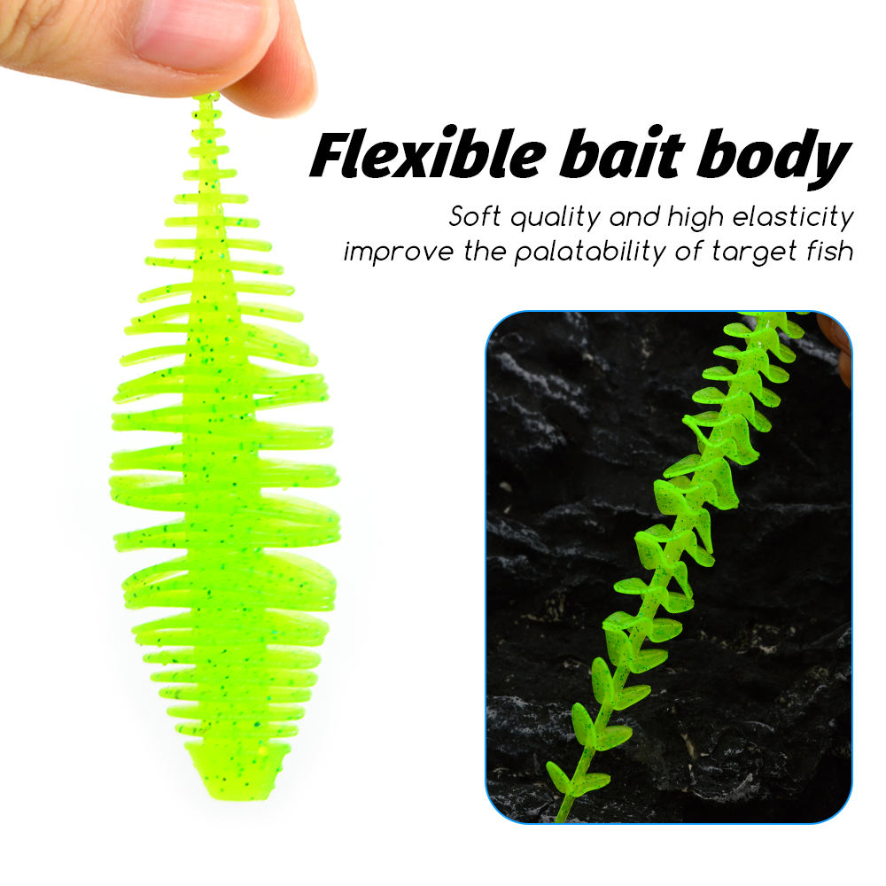 Cheery Hot Sale 8.2cm 6.5g Bellows Gill Soft Worm Fishing Lure Texas Rig Artificial Bass Pike Silicone Baits – Worms & Grubs – view 5