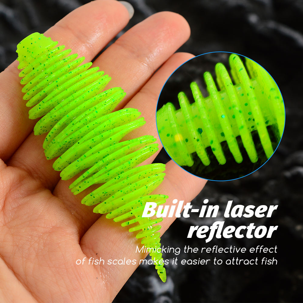 Cheery Hot Sale 8.2cm 6.5g Bellows Gill Soft Worm Fishing Lure Texas Rig Artificial Bass Pike Silicone Baits – Worms & Grubs – view 3