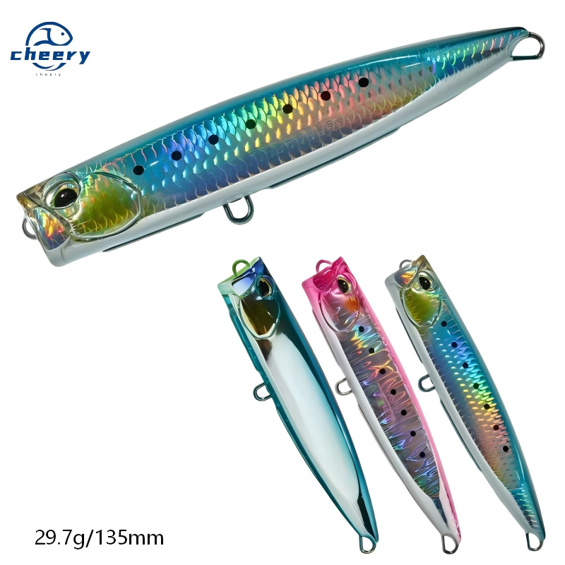Swimbait Artificial Hard Bait Rotating Tail Popper Lure for Fishing Printed ABS Material – Popper – view 1