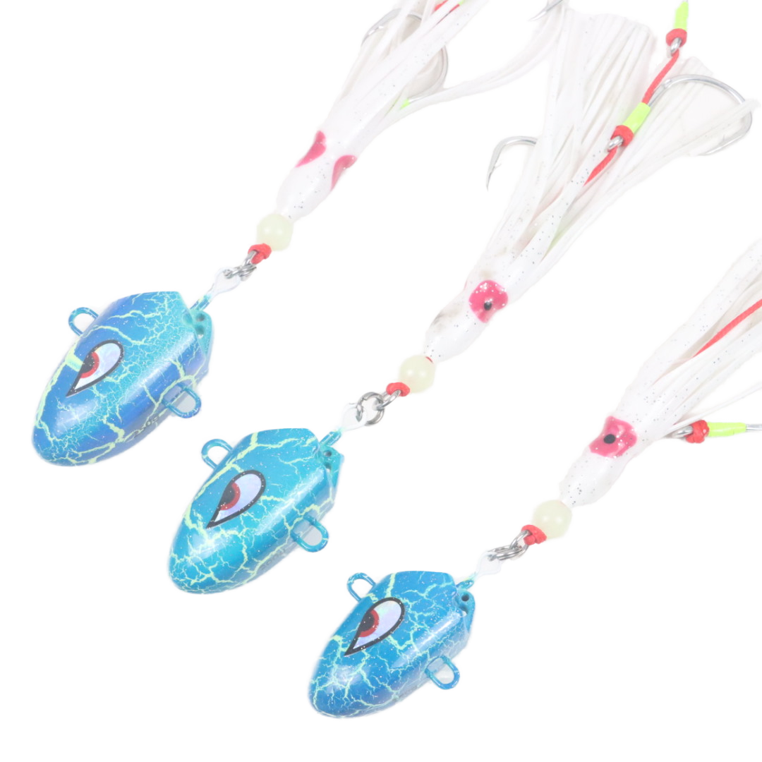 NEW 150g 200g 250g Luminous PVC Jig Squid Skirt Assist Hook Rig Jig Head Fishing Lure Jigging Rigs Ocean Boat Fishing Lake – Fishing Lure – view 1