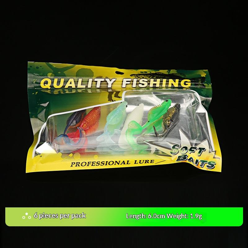 Curly & T Tail Soft Worm Lures with Two Swimming Actions, Micro Artificial Bait for Bass and Topmouth Culter – Hard Lure – view 2