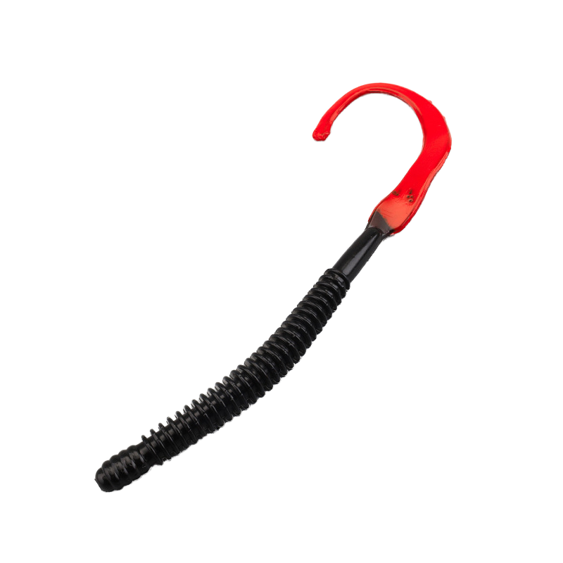 15cm Curly Tail Earthworm Stick Worm Soft Lures, Freshwater Artificial Bait for Bass and Mandarin Fish – Hard Lure – view 1