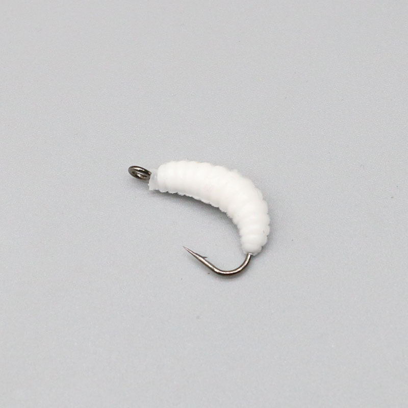 Boxed Set 20mm 0.45g Dipped Head Wax Worm Bionic Maggot Soft Lures, Micro Fishing Tackle for Minnow Zacco Wholesale – Soft Lure – view 5