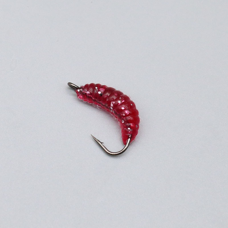 Boxed Set 20mm 0.45g Dipped Head Wax Worm Bionic Maggot Soft Lures, Micro Fishing Tackle for Minnow Zacco Wholesale – Soft Lure – view 4