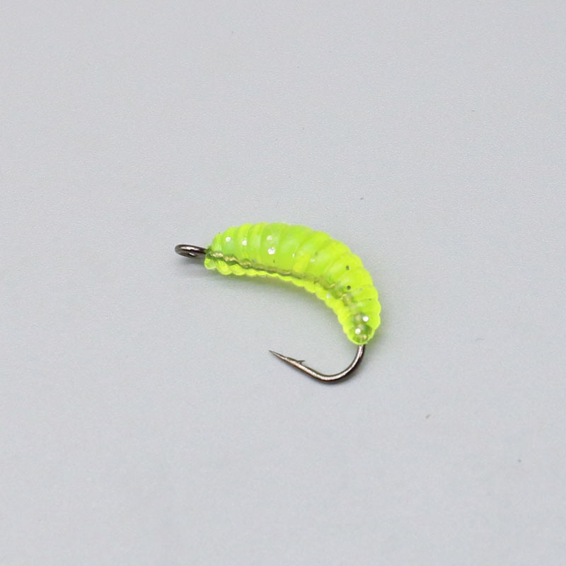 Boxed Set 20mm 0.45g Dipped Head Wax Worm Bionic Maggot Soft Lures, Micro Fishing Tackle for Minnow Zacco Wholesale – Soft Lure – view 2
