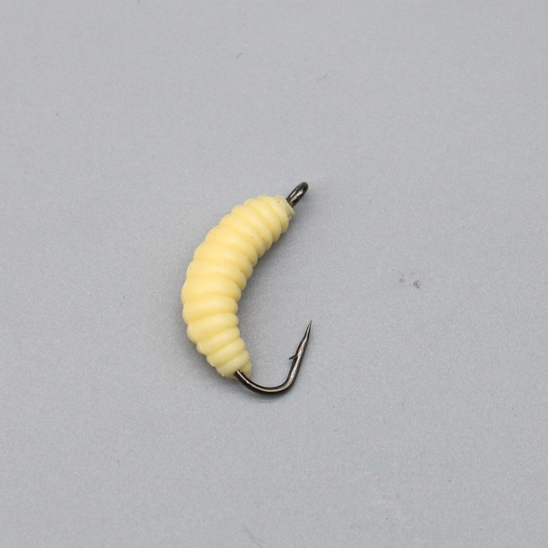 Boxed Set 20mm 0.45g Dipped Head Wax Worm Bionic Maggot Soft Lures, Micro Fishing Tackle for Minnow Zacco Wholesale – Soft Lure – view 3