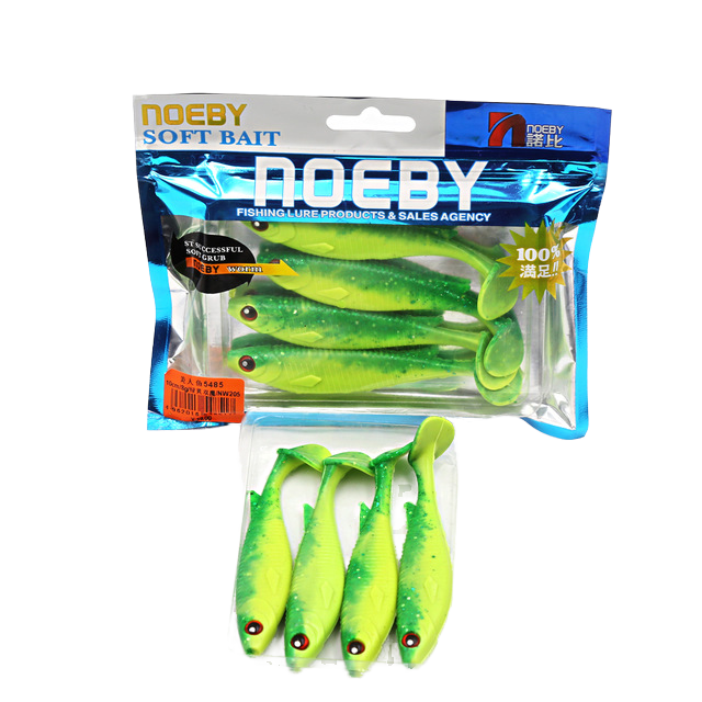 Mermaid T-tail Soft Fish Lure, Universal Freshwater Saltwater Soft Worm Bait for Pond Bass Fishing Tackle – Hard Lure – view 1