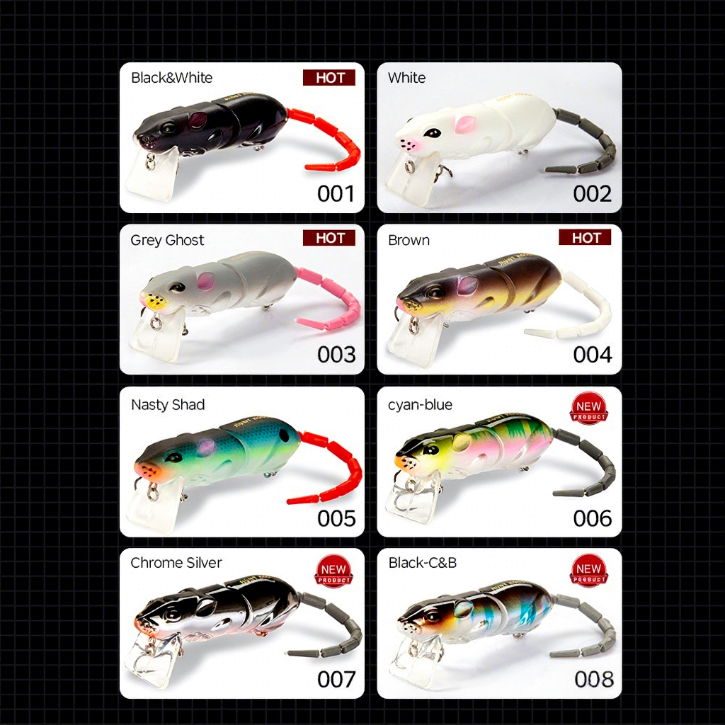 Lure Mino 3D Bionic Mouse Artificial Hard Bait Multi-Section 85mm 17g Ultra-Realistic Swim Action for Snakehead Bass – Hard Lure – view 4