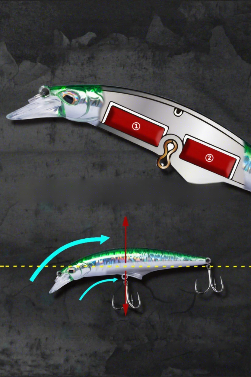 New-Style Quivering Minnow Sinking Artificial Hard Bait Lure Ultra-Long-Cast Laser-Finish Deep-Diving Action No – Hard Lure – view 2