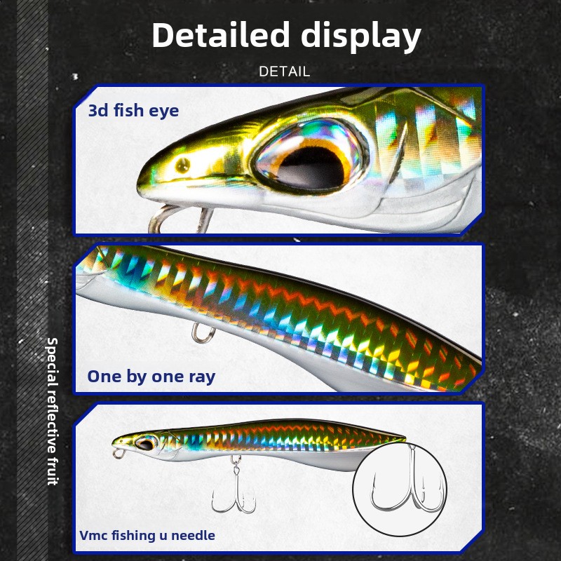 Artificial Hard Bait Fishing Pencil Lure-Topwater Sinking & Floating 115mm Without Hooks-for Bass – Hard Lure – view 1