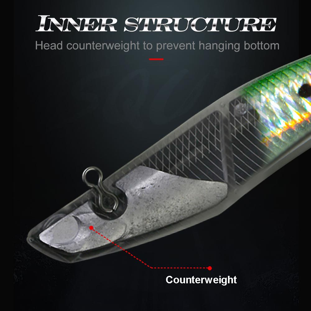 Wholesale Bionic Multi-Hook Artificial Soft Bait Rubber Mesh Luminous Shrimp Squid Jigs Crankbaits for Saltwater Fish Sea – Soft Lure – view 1