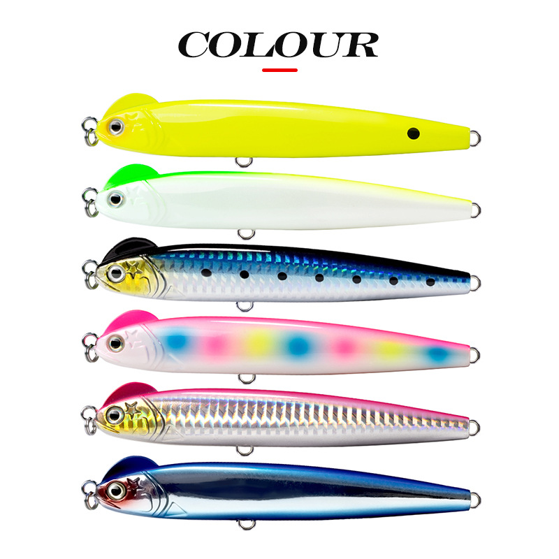 Hard Bait Artificial Pencil Lure Sea Fishing Slow-Sinking Twitch-and-Stop Action 130mm 26g for Sea Bass – Hard Lure – view 1