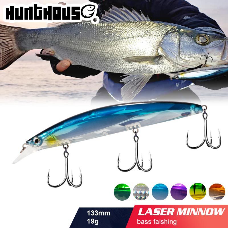 Laser Long-Tail Crankbait Luminous Floating Minnow Lure for Bass Artificial Hard Bait Without Hooks – Hard Lure – view 3