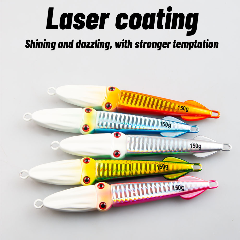 Luminous Laser Metal Jig, Offshore Boat Fishing Bait, 100g 150g Squid & Tuna Lure – Hard Lure – view 3