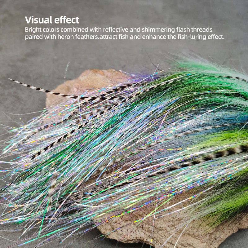 Multi-color Big-eye PVC Imitation Bait with Streamer, Mid-water Trout Fly Fishing Lure, Durable High Carbon Steel Fly Tackle – Hard Lure – view 2