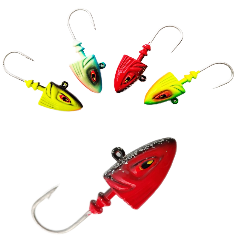 80g Metal Jig Fish Head Saltwater Lead Head Deep Sea Jigging Fishing Lure for Perch Bass & Shark – Hard Lure – view 2