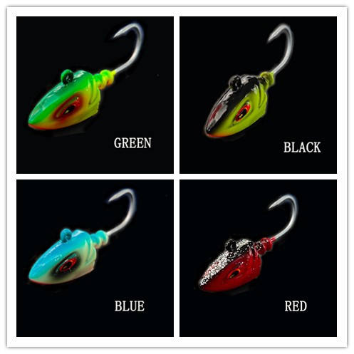 80g Metal Jig Fish Head Saltwater Lead Head Deep Sea Jigging Fishing Lure for Perch Bass & Shark – Hard Lure – view 5