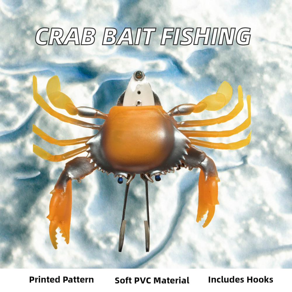 Customized PVC Crab Bait Artificial Seawater Fishing Lure Soft Baits for Stream Lake River & Boat Trolling Accessories – Soft Lure – view 2