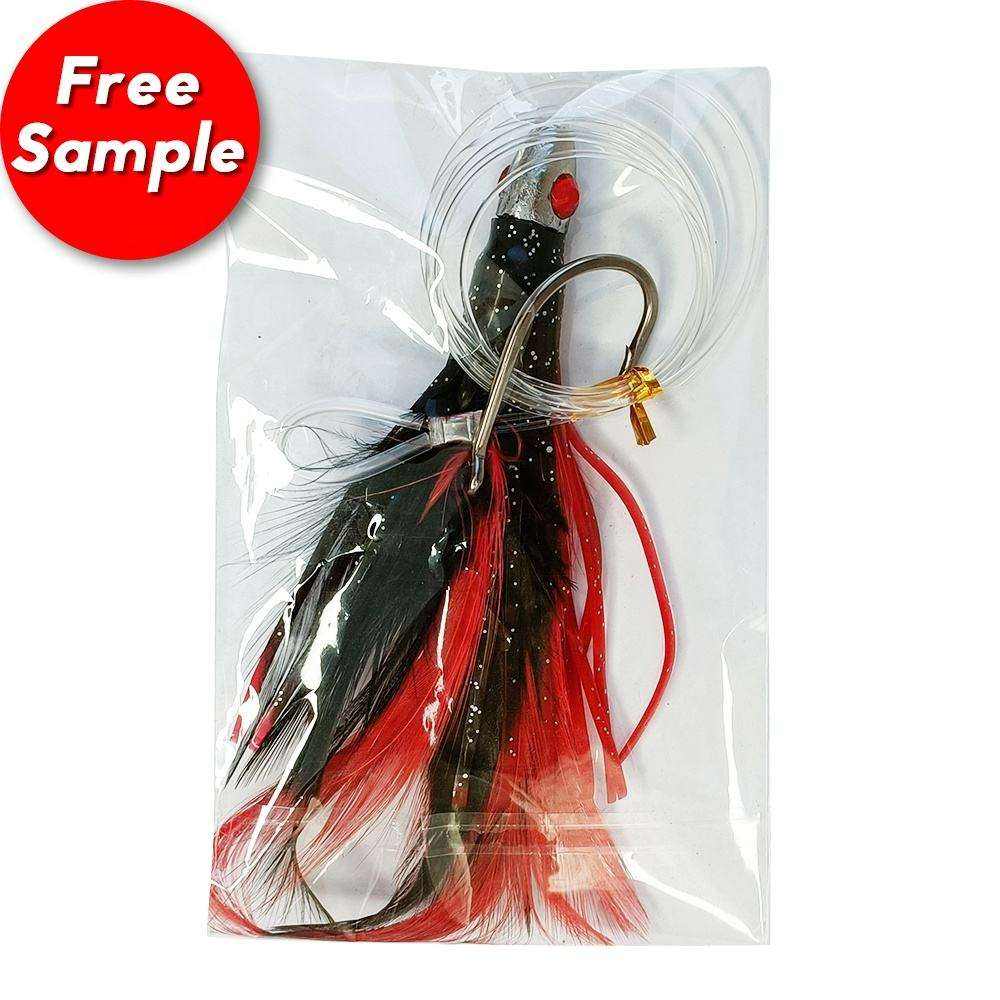 High Quality Wholesale OEM 4.5 Inch 0.8 Oz Rigged Rubber Skirt with Real Feathers, Tuna Fishing Tackle – Hard Lure – view 3