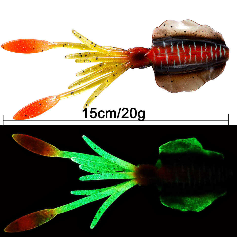 New Luminous Trolling Soft Squid Lure, Silicone Octopus Skirt Soft Bait – Hard Lure – view 2