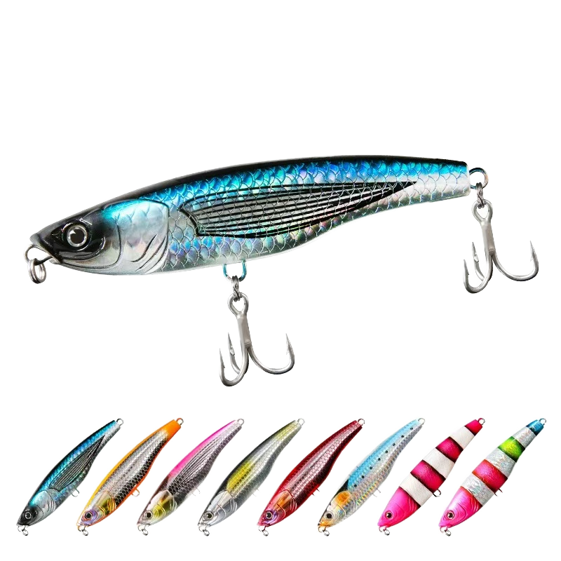 125mm 80g High Quality Hard Bait Big Game Saltwater Bass Fishing Bait Casting Topwater Plastic Stickbait Pencil Lure – Crankbait – view 1