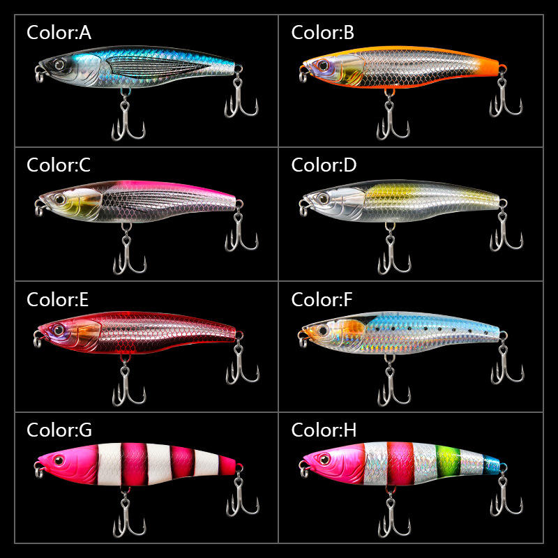 125mm 80g High Quality Hard Bait Big Game Saltwater Bass Fishing Bait Casting Topwater Plastic Stickbait Pencil Lure – Crankbait – view 4
