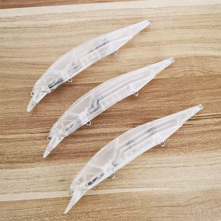 New Japanese Style DIY Floating Minnow Blank Lure Body, Unpainted Transferable Fishing Lure – Hard Lure – view 3