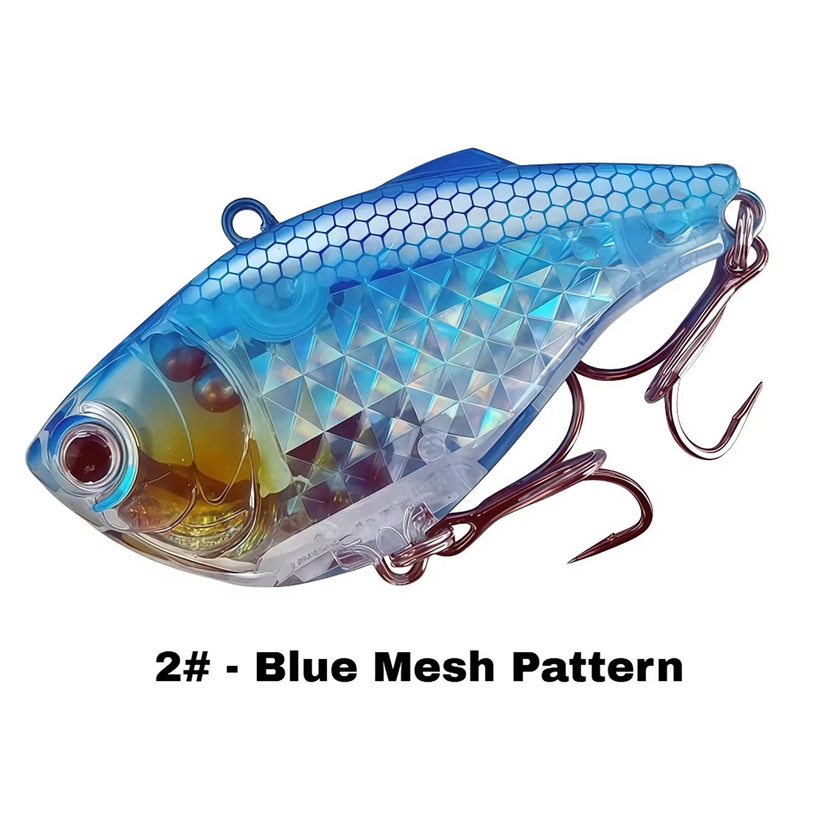 60mm Sinking Vibration Lure, 1/2 oz Treble Hook Swimbait, Laser Prism Reflective Hard Bait, Suitable for Fresh & Salt Water – Hard Lure – view 4