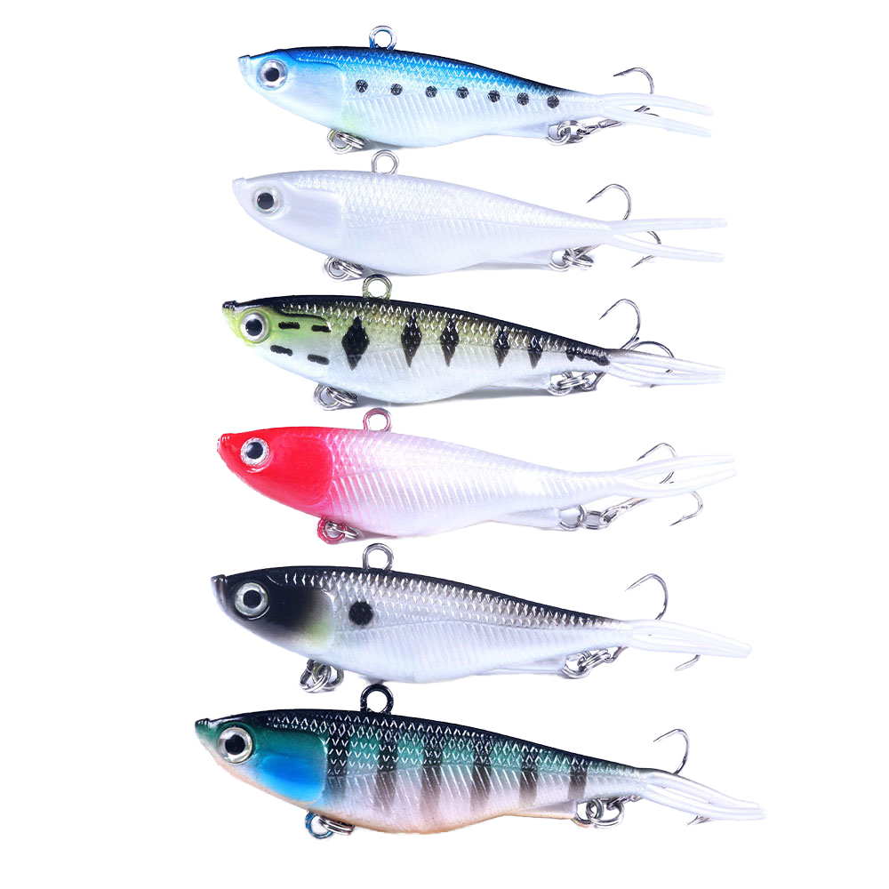 Best-selling High-performance Printed PVC Artificial Hard Bait 95mm 20g Double-tail Vib Soft Swim Baits for Lake Stream Pike – Hard Lure – view 3