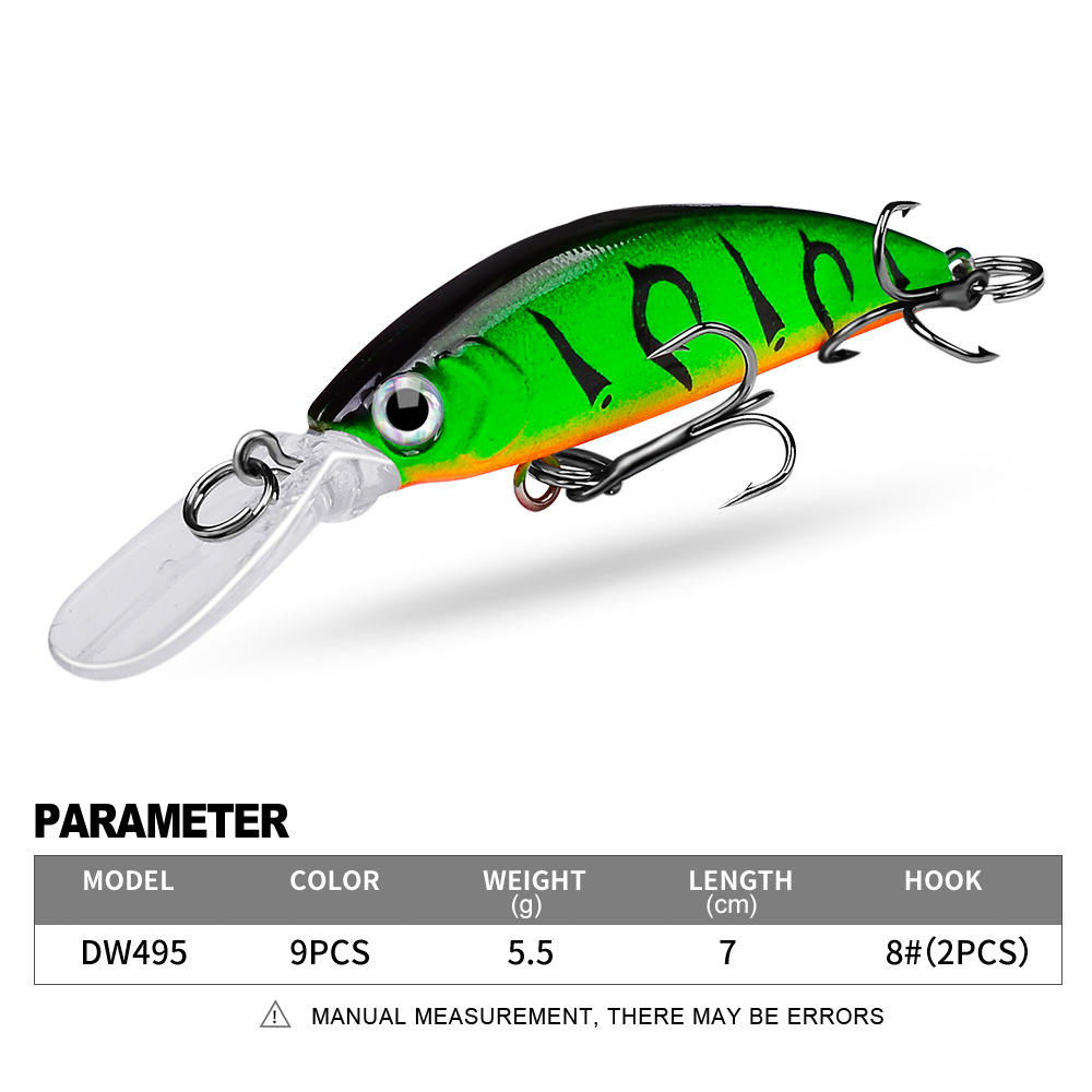 Deep Diving Hard Dancer Tail Lure ABS Printed Ocean Boat Fishing Pike for River Lake Stream 5.5g 7cm Hand-made Fishing Bait Fish – Hard Lure – view 4