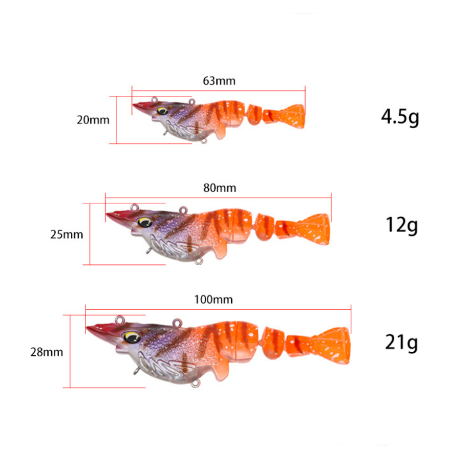 PVC Shrimp Hard Bait 10g Lure for Catfish Marlin Cod & Carp-Multi-Environment Fly Fishing Tackle – Hard Lure – view 4