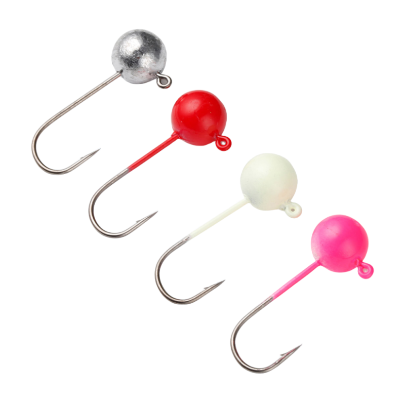 CHEERY 1g/1.5g/2g/3g/5g/7g Fishing Hook High Quality Jig Head Ball Shape Lead Jig Head Jig Hook – Fishhook – view 5