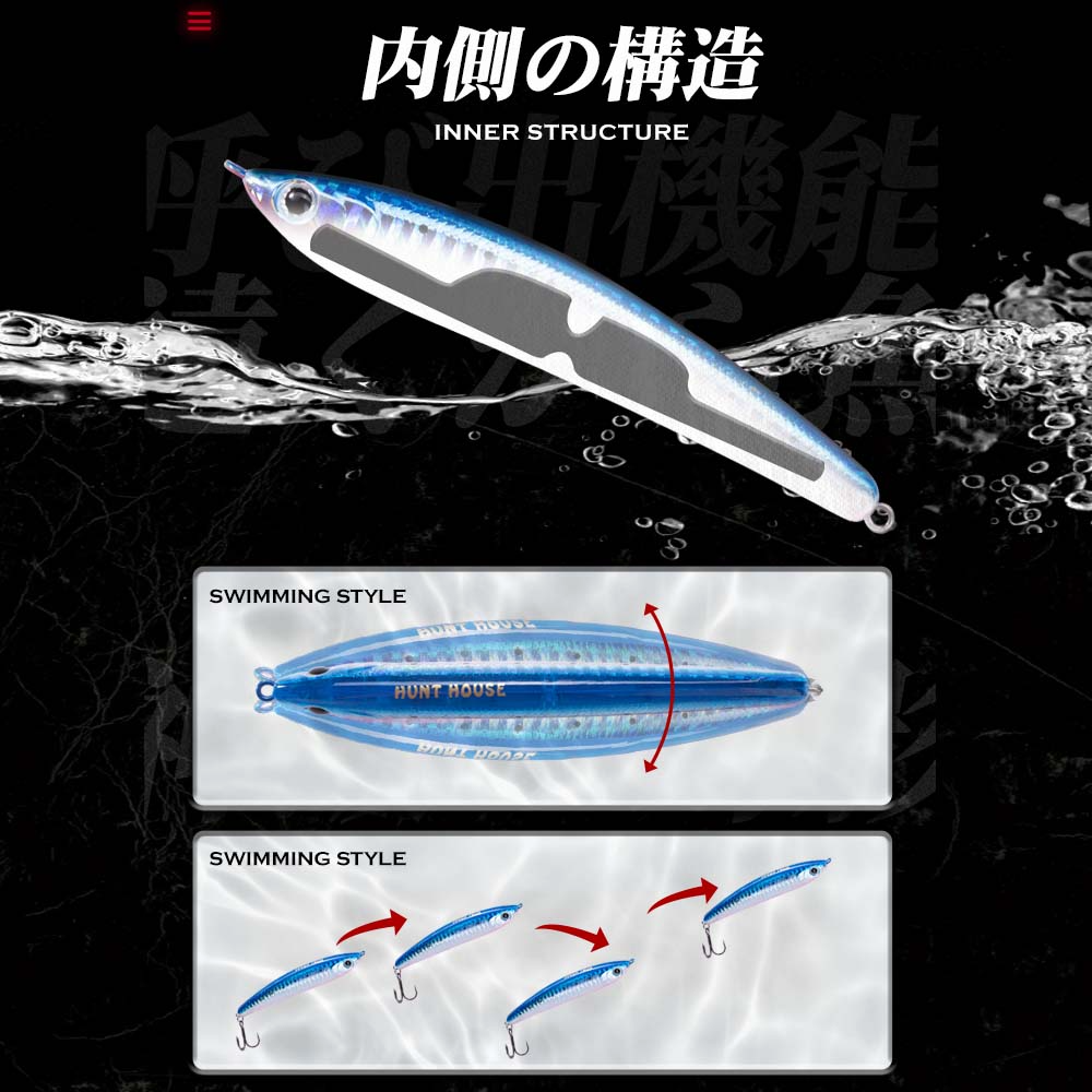 Sinking PVC Hard Bait for Bass and Pike-All-Depth Swimmer 33g Extra-Long-Cast Lure – Hard Lure – view 4