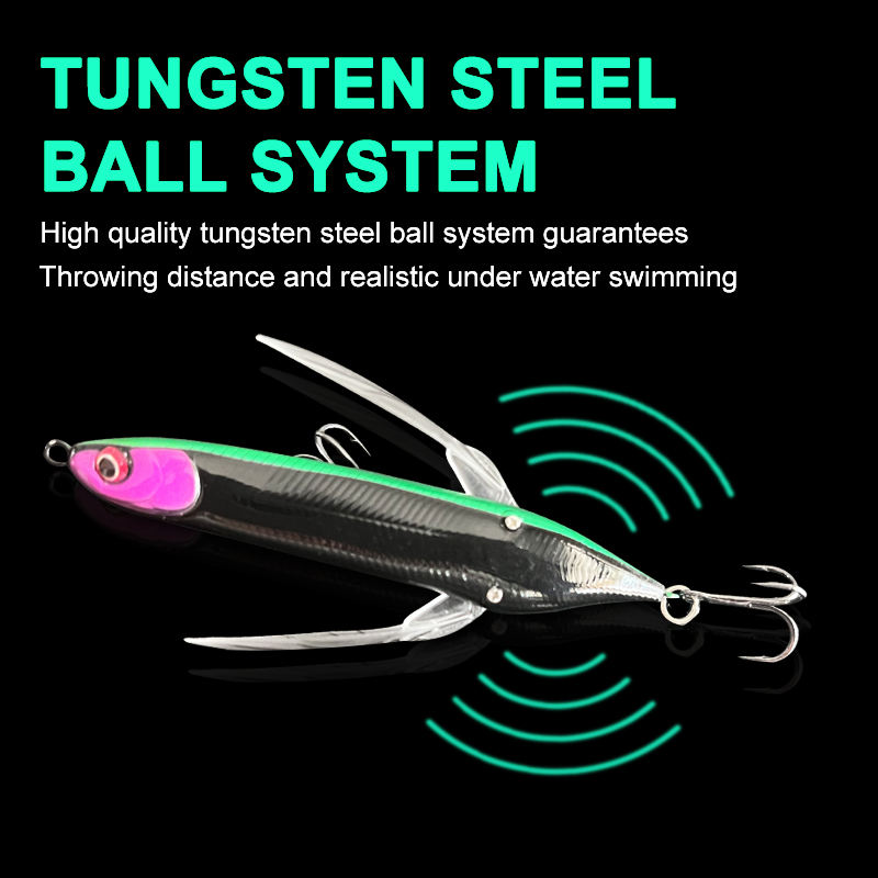 CHEERY Fast Water Surface System Dragonfly Lure Stainless Steel Artificial Hard Bait Floating Tractor Fishing Lure Zander 80mm – Hard Lure – view 3