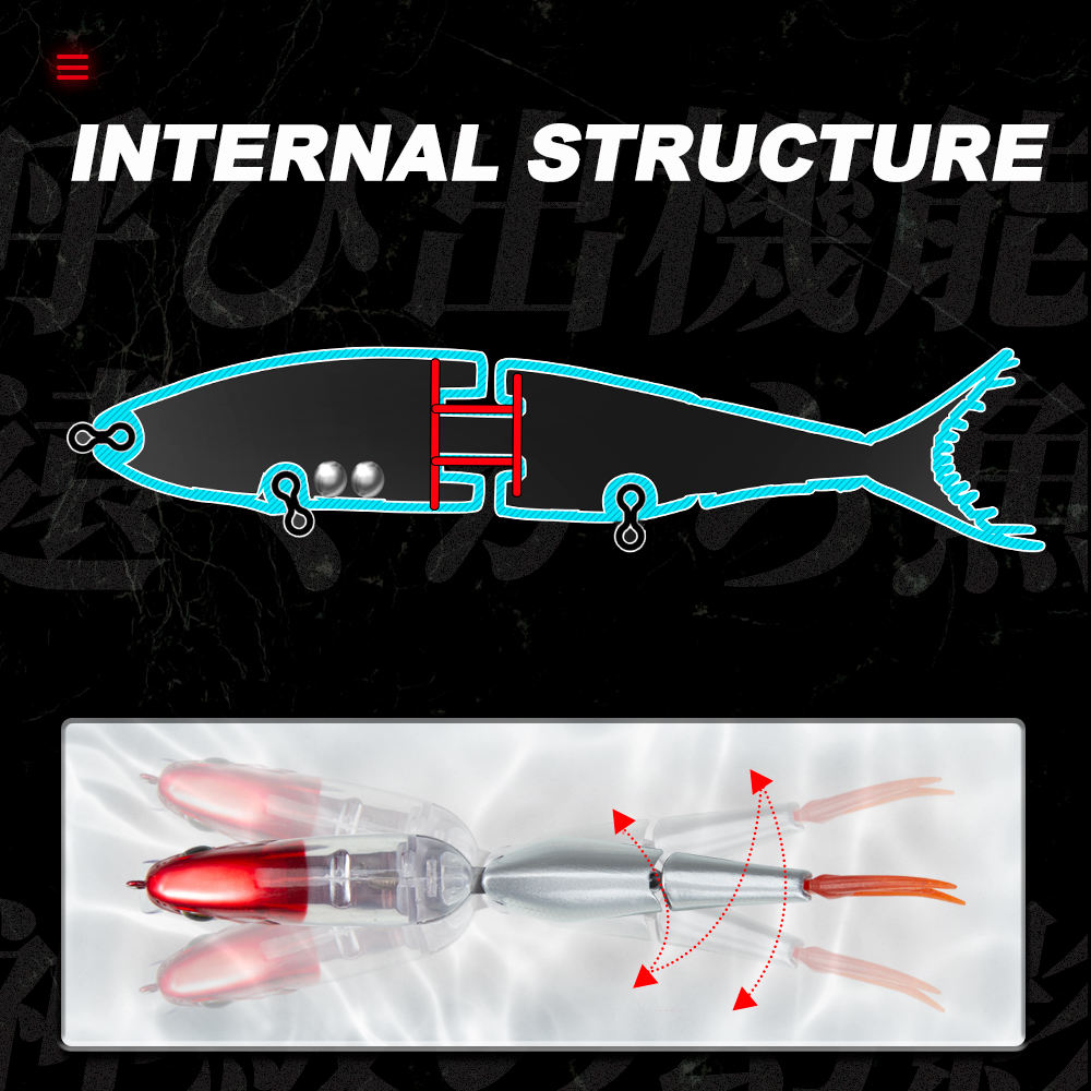 New Bass Saltwater Fish 15g Prey-Inspired Minnow Pencil Long-Cast Floating Multi-Joint Crankbait ABS Artificial Hard Bait Hooks – Hard Lure – view 5