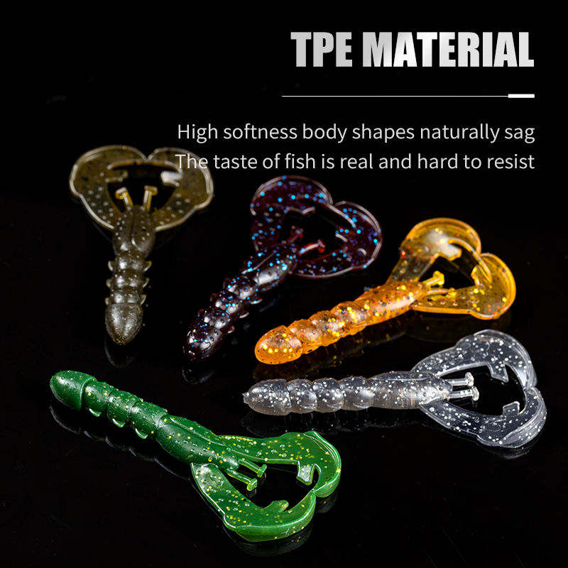 Cheery Hot Sale 15pcs/Bag Silicone Soft Fishing Lure Lobster Crawfish Prawn Bait 4cm/0.45g Saltwater Fish River Marlin Carp – Soft Lure – view 4